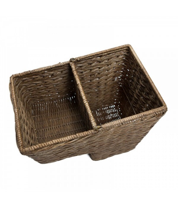 Delicate sweater woven wicker basket