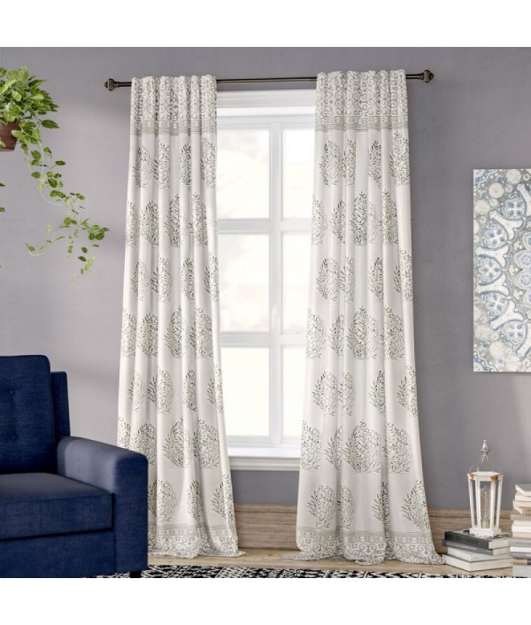 Floral blackout curtain kit